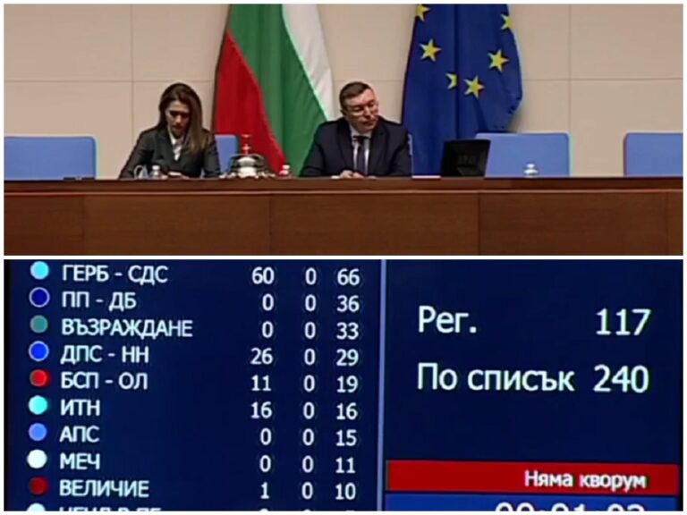 Цирковете продължават – днешното заседание не постигна необходимия кворум -